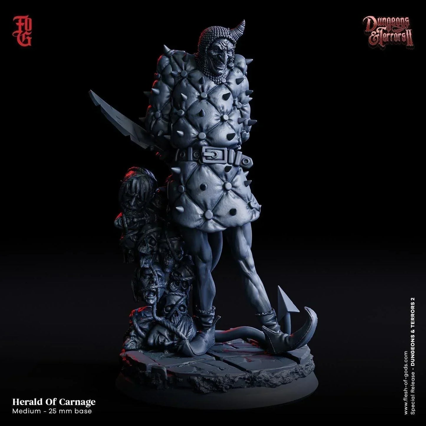 Herald of Carnage Miniature | Clownish Terror | 32mm Scale - Plague Miniatures