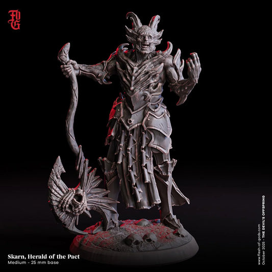 Herald of the Pact Miniature | Necrotic Fiend Monster Figurine | 32mm Scale - Plague Miniatures