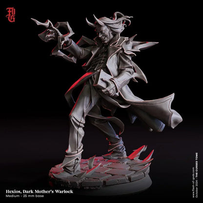 Hexios, Tiefling Warlock Bust | Intricate Spellcaster Figurine - Plague Miniatures