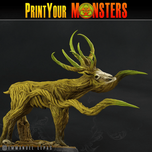 Horrific Deer Miniatures Monster Miniature | Print Your Monsters | Tabletop gaming | DnD Miniature | Dungeons and Dragons, dnd 5e dnd monster deer - Plague Miniatures shop for DnD Miniatures