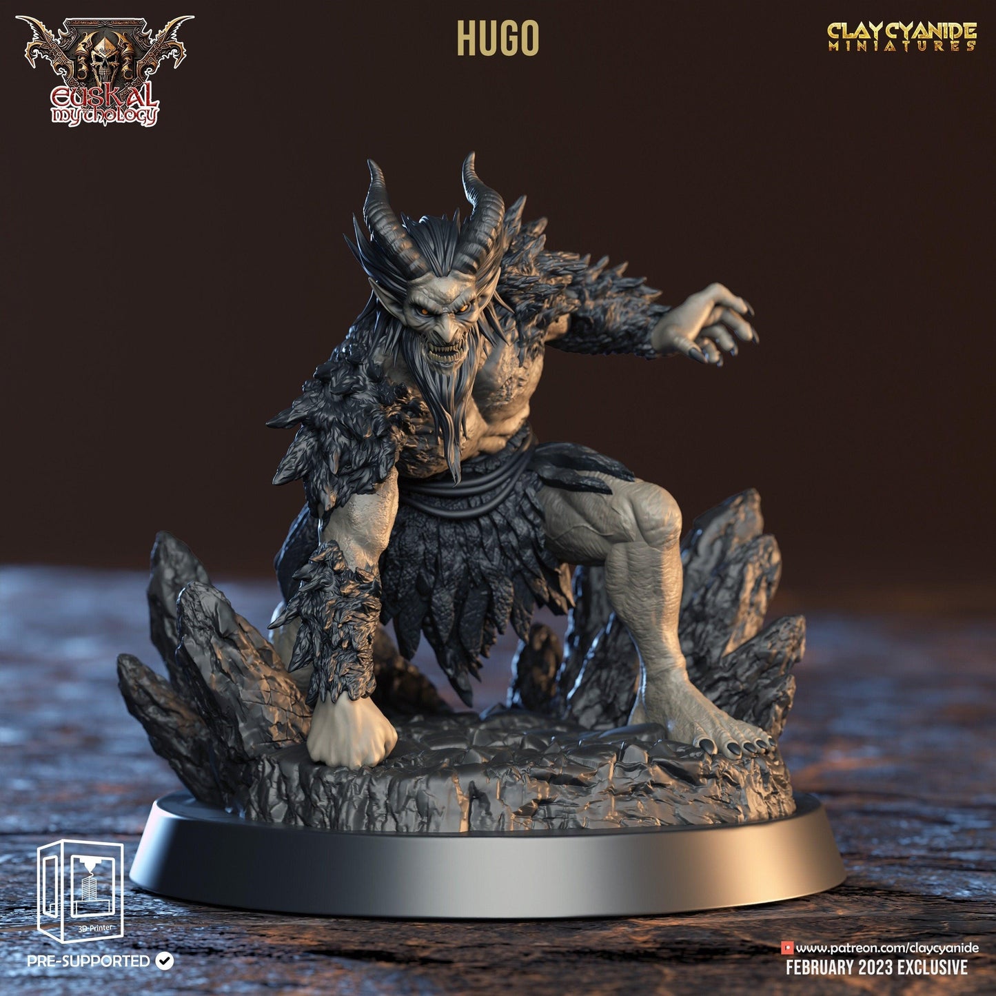 Hugo, Demonic Miniature | Spirit of the Night - Gaueko | 32mm Scale - Plague Miniatures