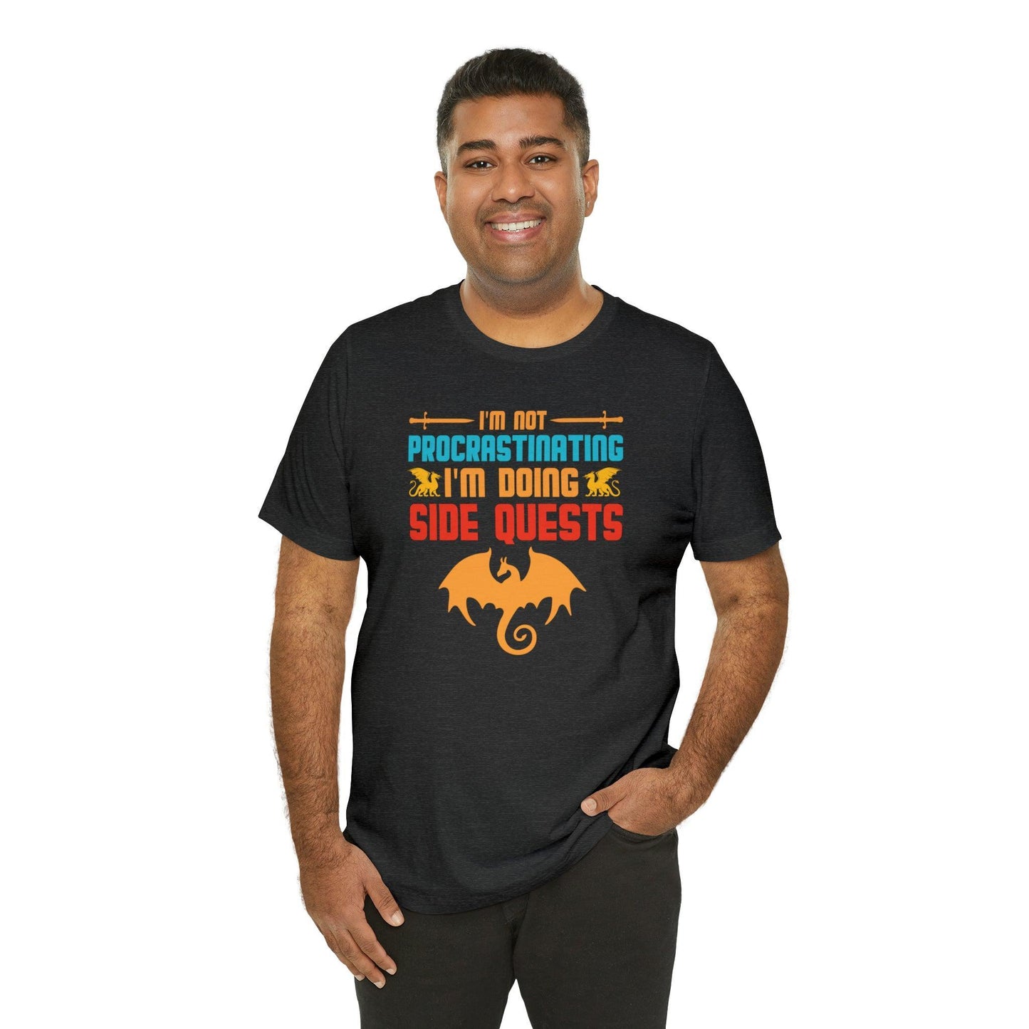 I'm not procrastinating I'm doing side quests retro tee | DM shirt | Dungeon Master gift | dnd shirt | gaming shirt | dungeons and dragons - Plague Miniatures