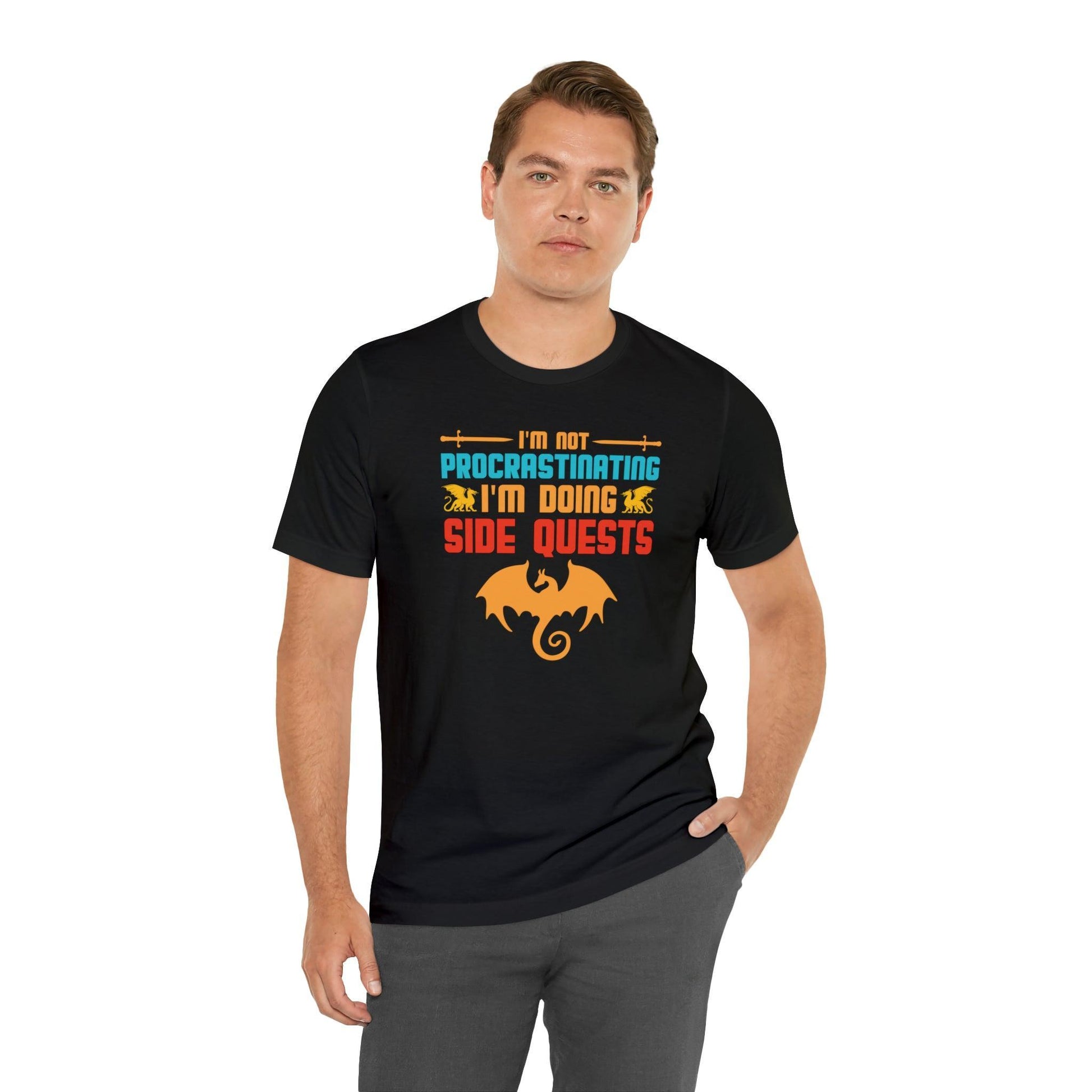 I'm not procrastinating I'm doing side quests retro tee | DM shirt | Dungeon Master gift | dnd shirt | gaming shirt | dungeons and dragons - Plague Miniatures
