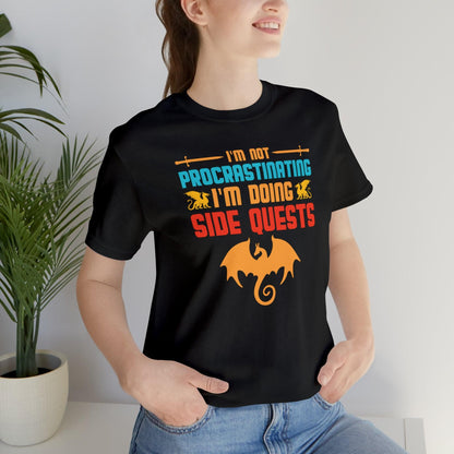 I'm not procrastinating I'm doing side quests retro tee | DM shirt | Dungeon Master gift | dnd shirt | gaming shirt | dungeons and dragons - Plague Miniatures