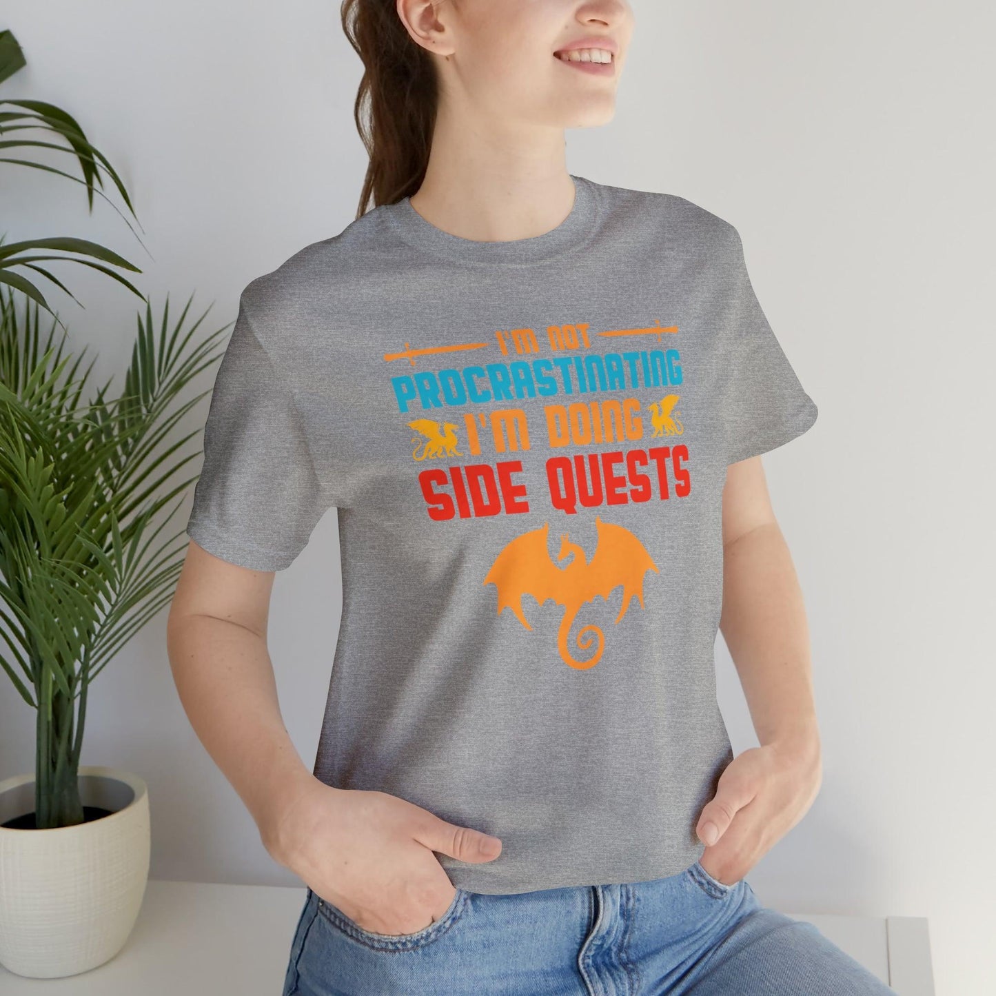 I'm not procrastinating I'm doing side quests retro tee | DM shirt | Dungeon Master gift | dnd shirt | gaming shirt | dungeons and dragons - Plague Miniatures