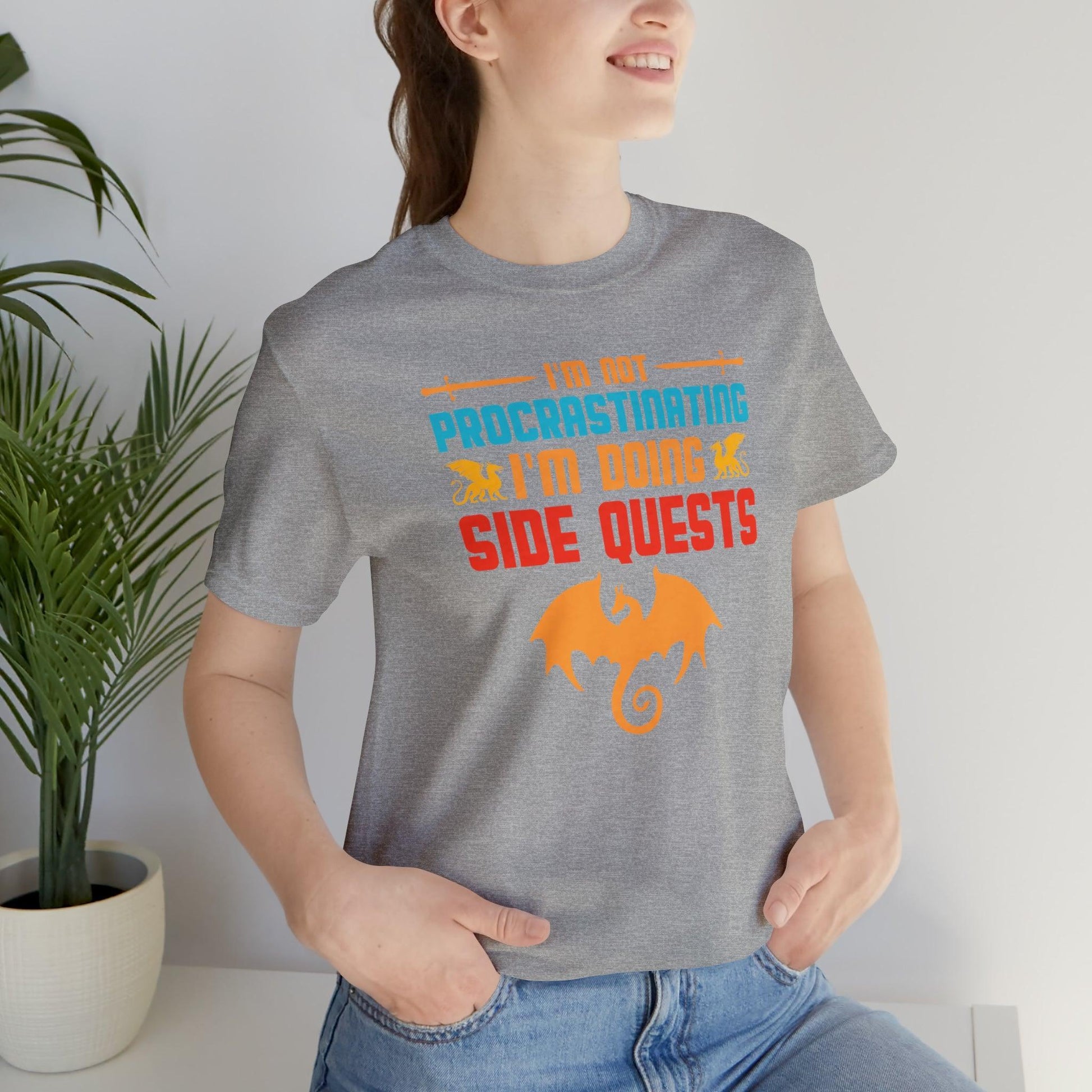 I'm not procrastinating I'm doing side quests retro tee | DM shirt | Dungeon Master gift | dnd shirt | gaming shirt | dungeons and dragons - Plague Miniatures