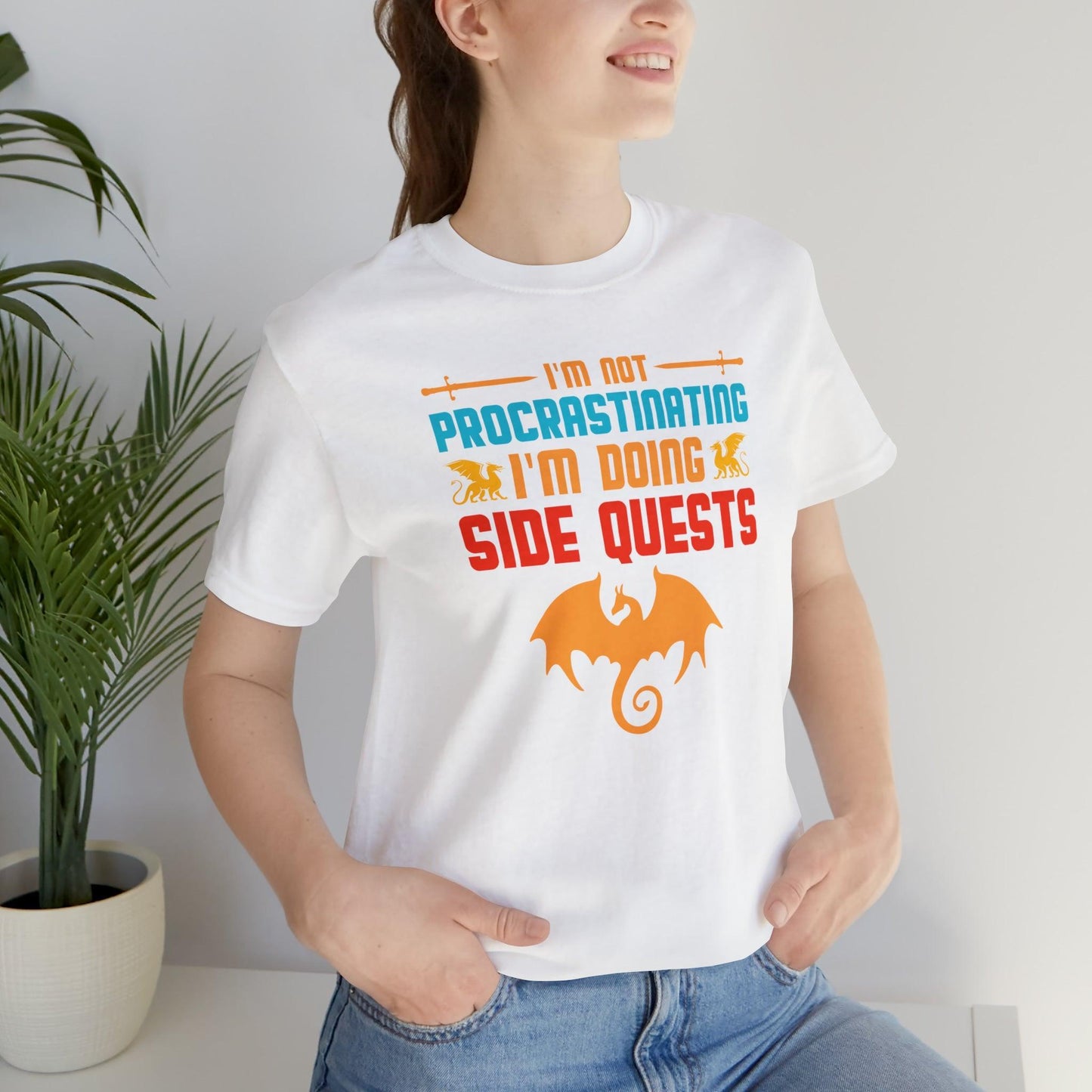 I'm not procrastinating I'm doing side quests retro tee | DM shirt | Dungeon Master gift | dnd shirt | gaming shirt | dungeons and dragons - Plague Miniatures