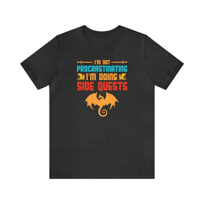 I'm not procrastinating I'm doing side quests retro tee | DM shirt | Dungeon Master gift | dnd shirt | gaming shirt | dungeons and dragons - Plague Miniatures