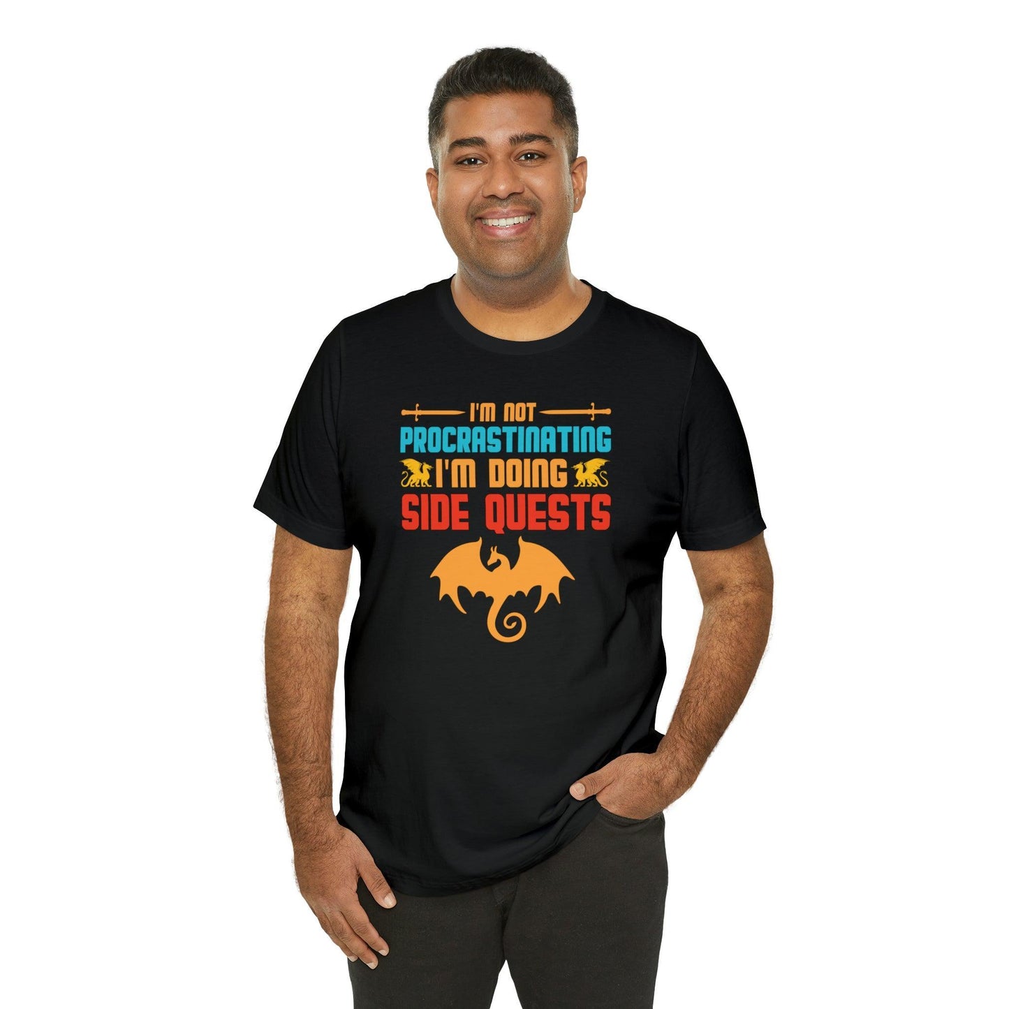 I'm not procrastinating I'm doing side quests retro tee | DM shirt | Dungeon Master gift | dnd shirt | gaming shirt | dungeons and dragons - Plague Miniatures