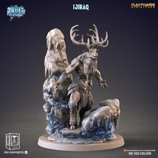 Ijiraq Monster Figure | DnD Miniature for Tabletop Gaming Adventures | 32mm Scale - Plague Miniatures shop for DnD Miniatures
