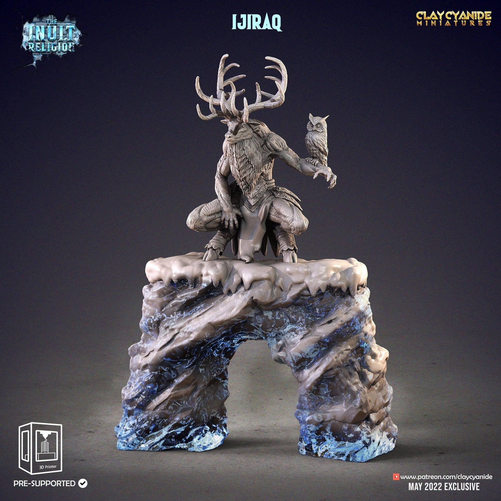 Ijiraq Monster Figure | Tabletop Gaming Monster Miniature| 32mm Scale - Plague Miniatures