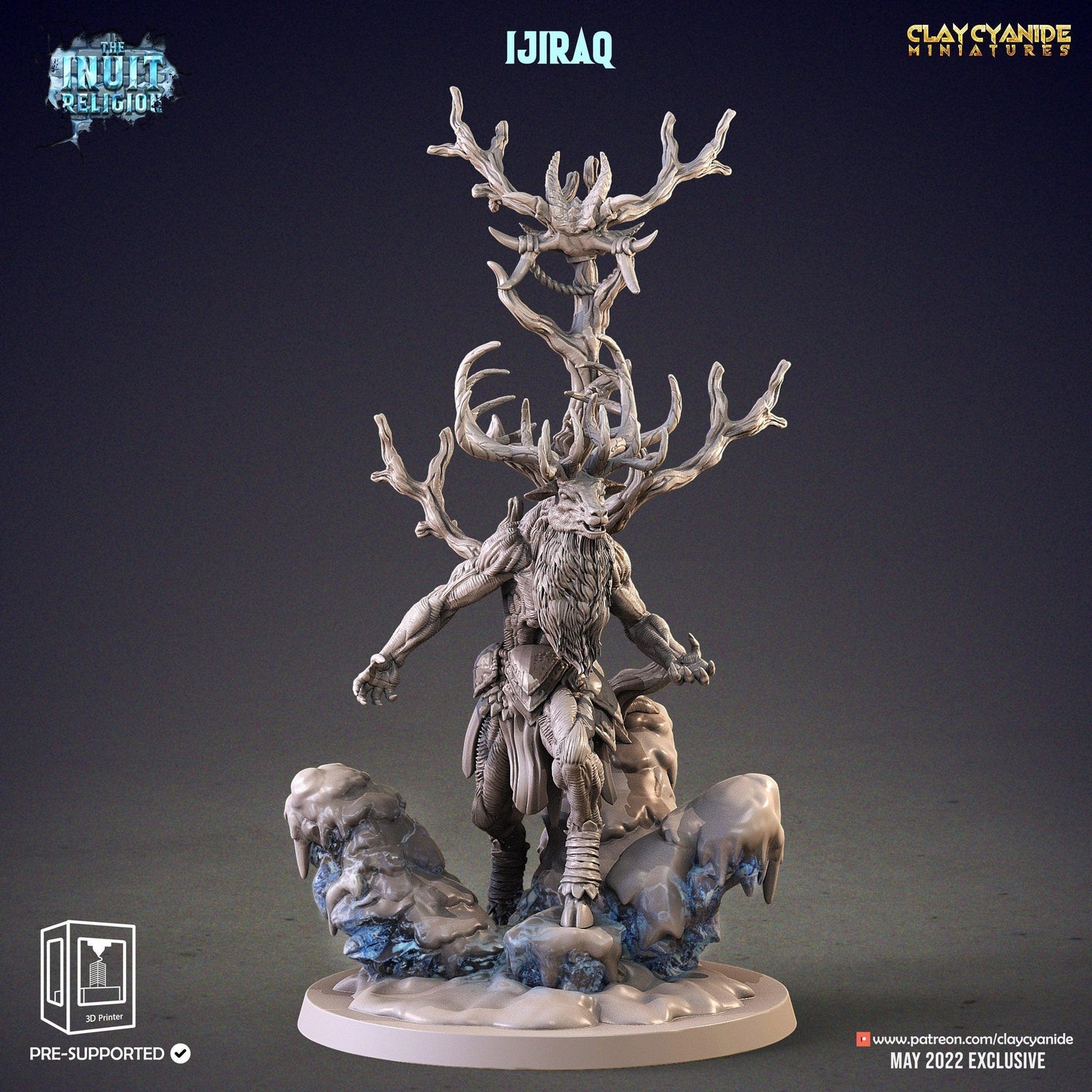 Ijiraq Monster Miniature | Figure for Tabletop Gaming | 32mm Scale - Plague Miniatures