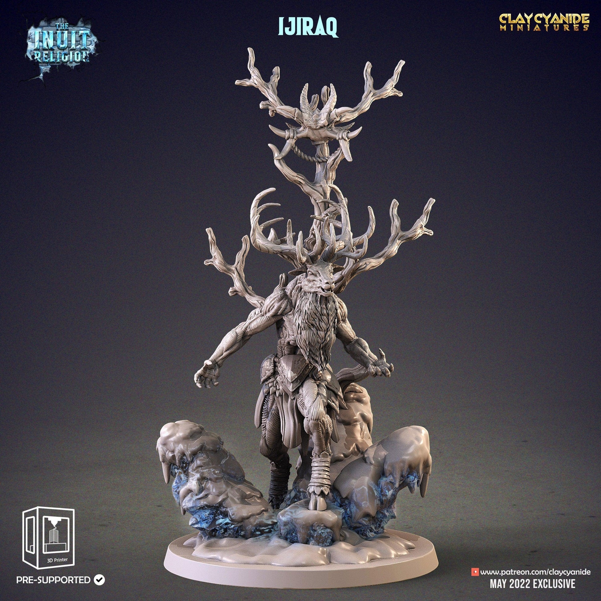Ijiraq Monster Miniature | Figure for Tabletop Gaming | 32mm Scale - Plague Miniatures