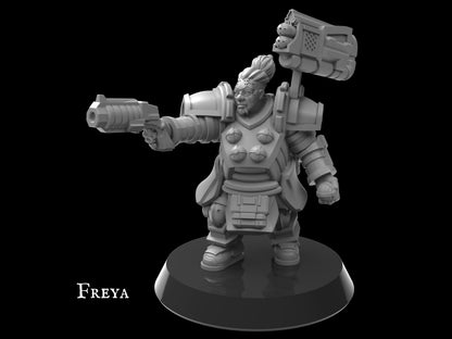 Leif, Turret Specialist Dwarf Miniature | Galactic Demolition Squad Member - Plague Miniatures