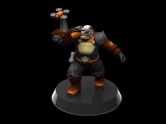 Kjell, Drone Specialist Dwarf Miniature | Galactic Tactical Squad Member - Plague Miniatures