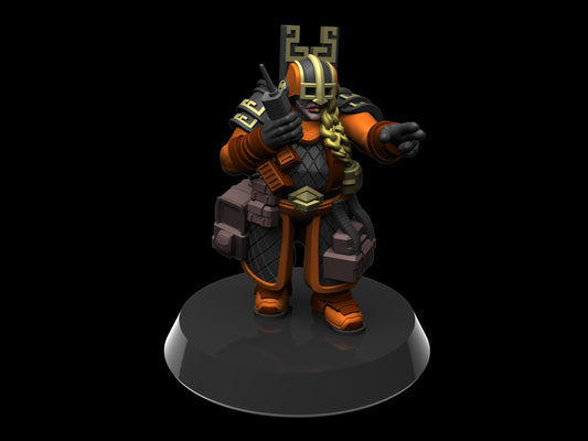 Malin, Communications Dwarf Miniature | Galactic Tactical Squad Member - Plague Miniatures