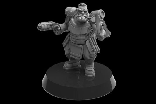 Ulf, Stealth Operative Dwarf Miniature | Galactic Infiltration Squad Member - Plague Miniatures
