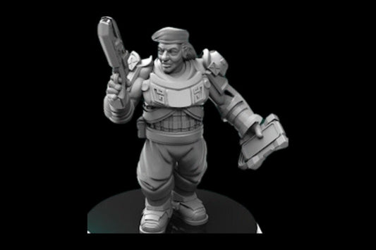 Yrsa, Tech-Savvy Scout Dwarf Miniature | Galactic Infiltration Squad Member - Plague Miniatures