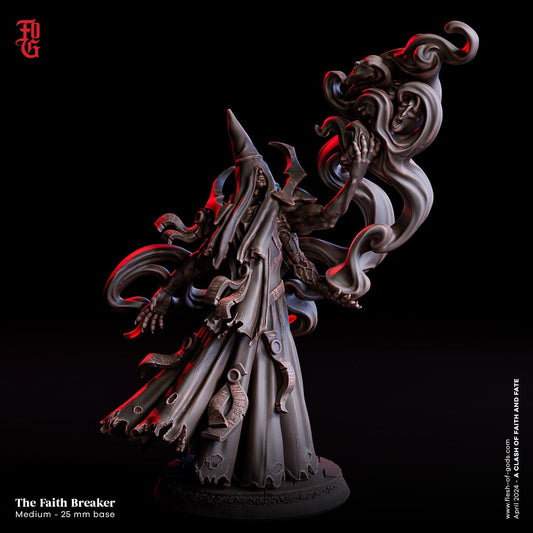 Faith Breaker Miniature | Unholy Undead Spellcaster Monster Figurine | 32mm Scale - Plague Miniatures