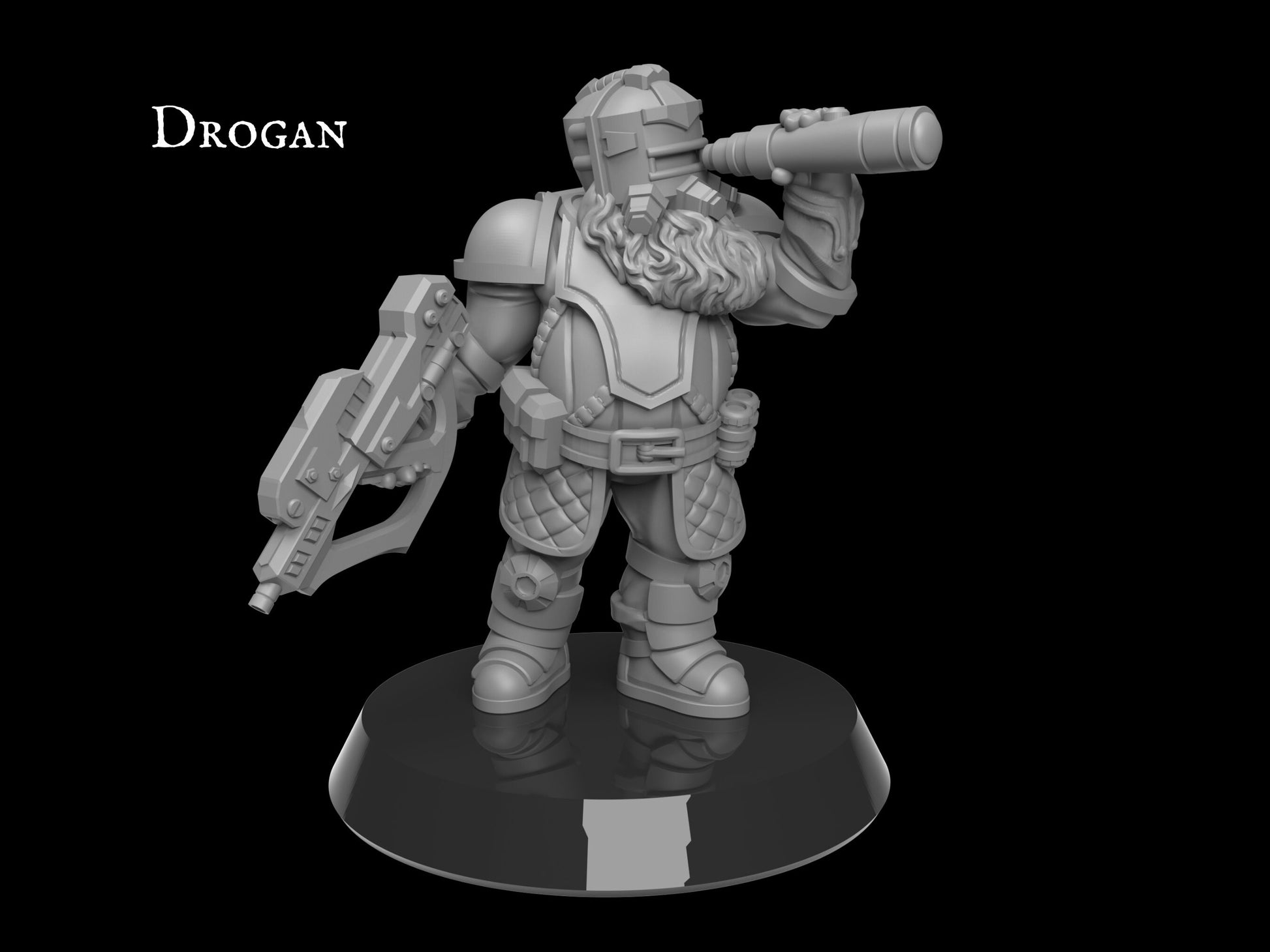 Spotter Felnar, Drone-Handler Dwarf Miniature | Galactic Sniper Squad Member - Plague Miniatures