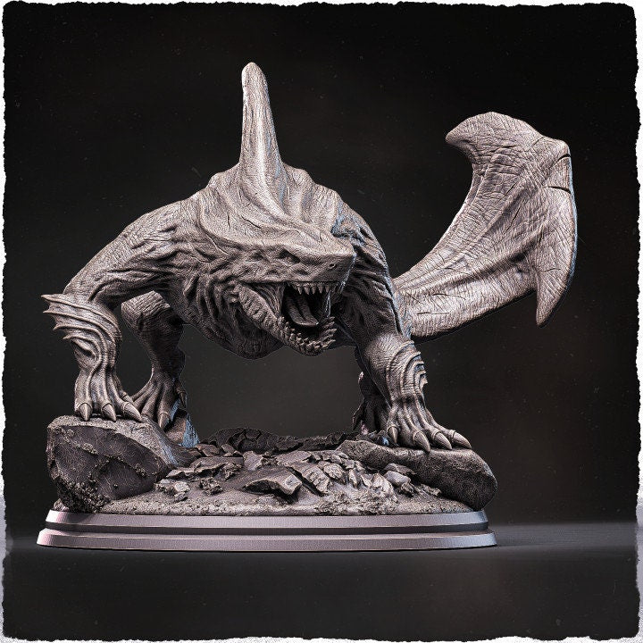 Carcharodon Shark Miniature | Terrifying Monstrosity for Tabletop Gaming - Plague Miniatures