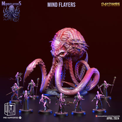 Mind Flayer Elder Brain Miniature: Cosmic Horror for DnD | 32mm Scale - Plague Miniatures