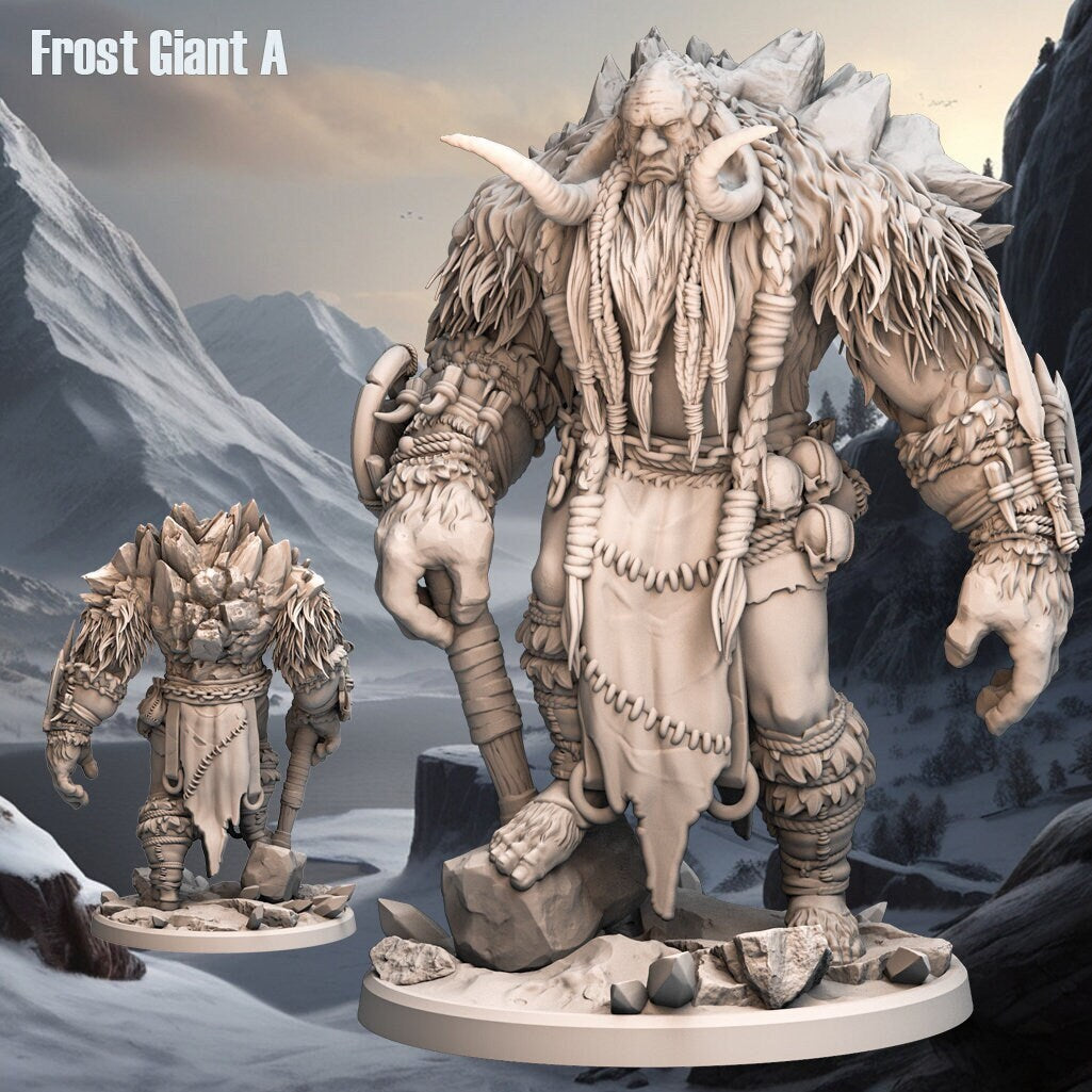 Frost Giant Miniature | Formidable Tabletop Behemoth | 32mm Scale - Plague Miniatures