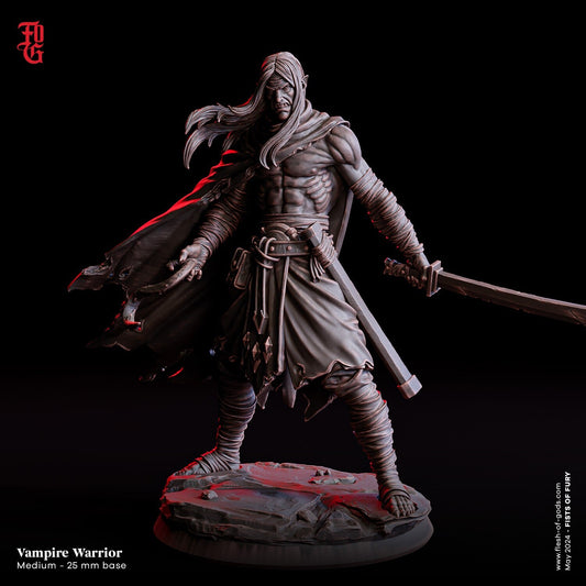 Vampire Warrior Miniature Undead Monster | Perfect for D&D & Tabletop Games | 32mm Scale - Plague Miniatures