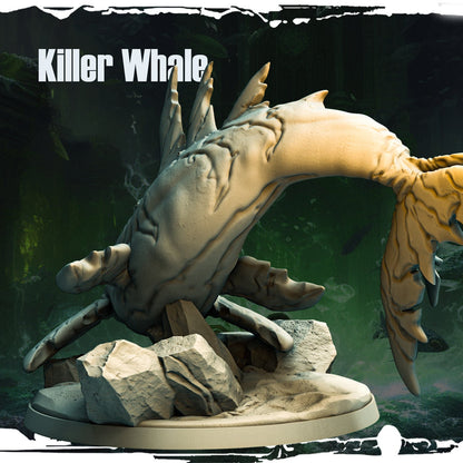 Killer Whale Miniature | Underwater Monster for Tabletop RPGs | 70mm Base - Plague Miniatures
