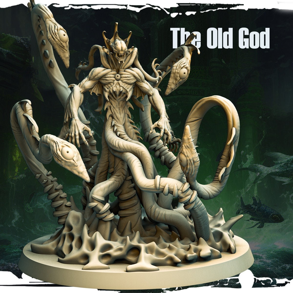 The Old God Miniature | Large Underwater Kraken Monstrosity | 75mm Base - Plague Miniatures