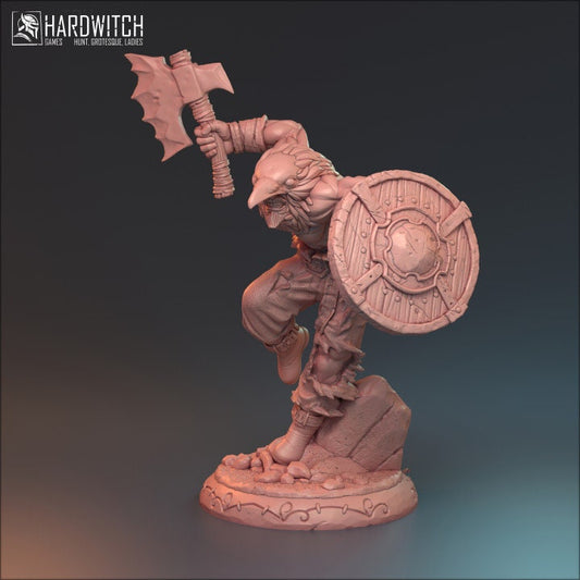Gunnulv Warrior Miniature | DnD Berserker Figure | 32mm Scale or 75mm Scale - Plague Miniatures