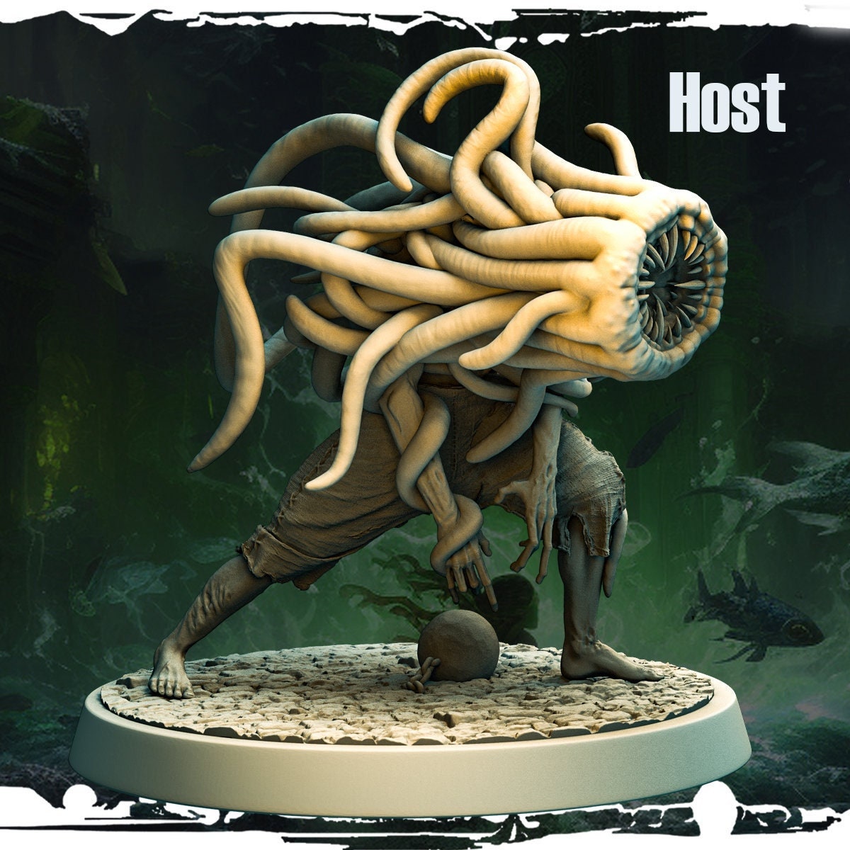 The Host Miniature | Underwater Aberration Sea Monster | 32mm Scale - Plague Miniatures