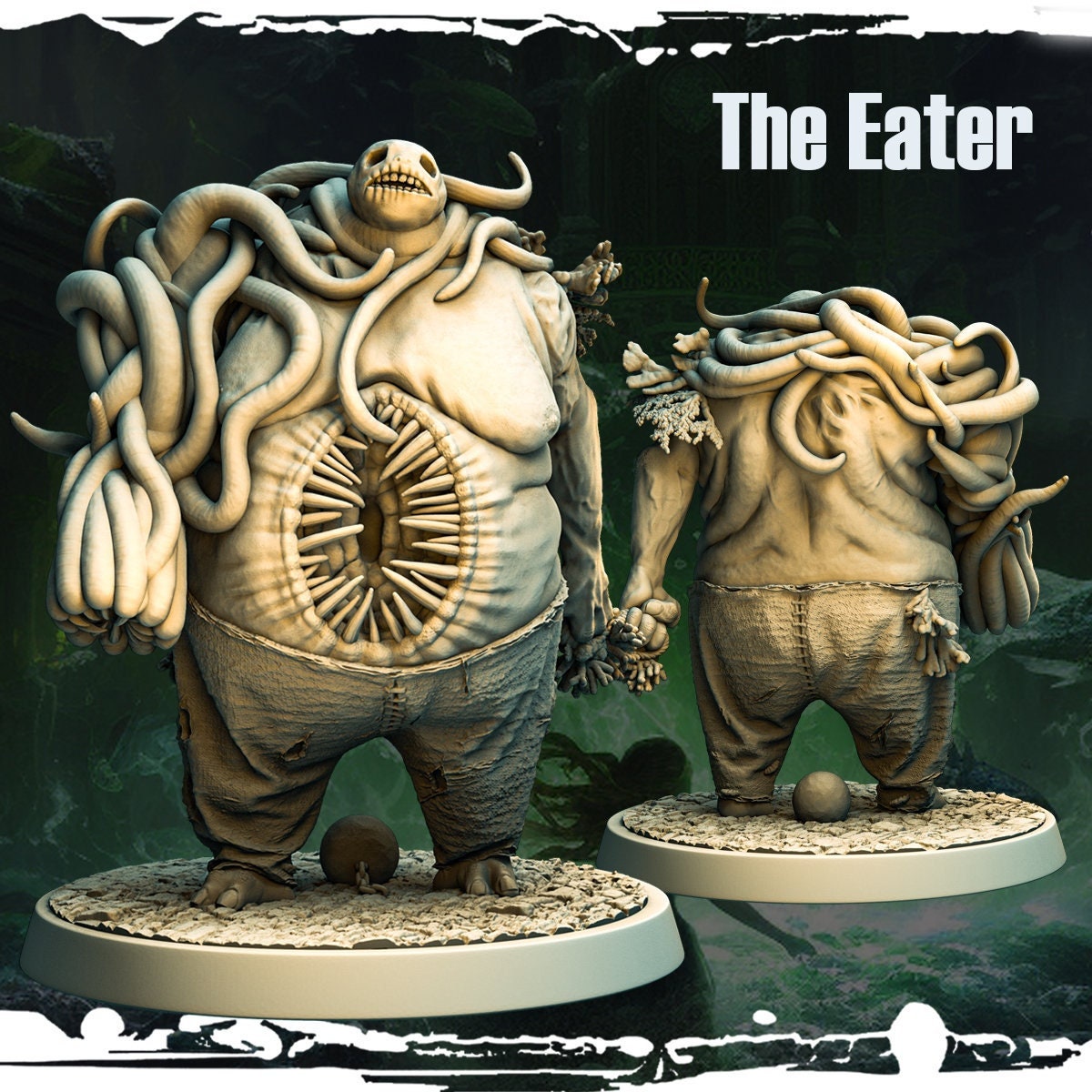 The Eater Aberration Miniature | Cthulhu-Inspired Sea Monster | 32mm Scale - Plague Miniatures