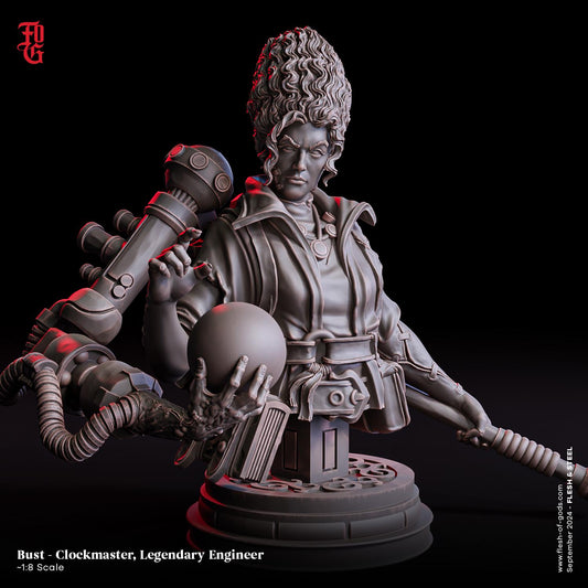 Clockmaster, Legendary Engineer Bust | Sorceress of Clockwork Resin Statue