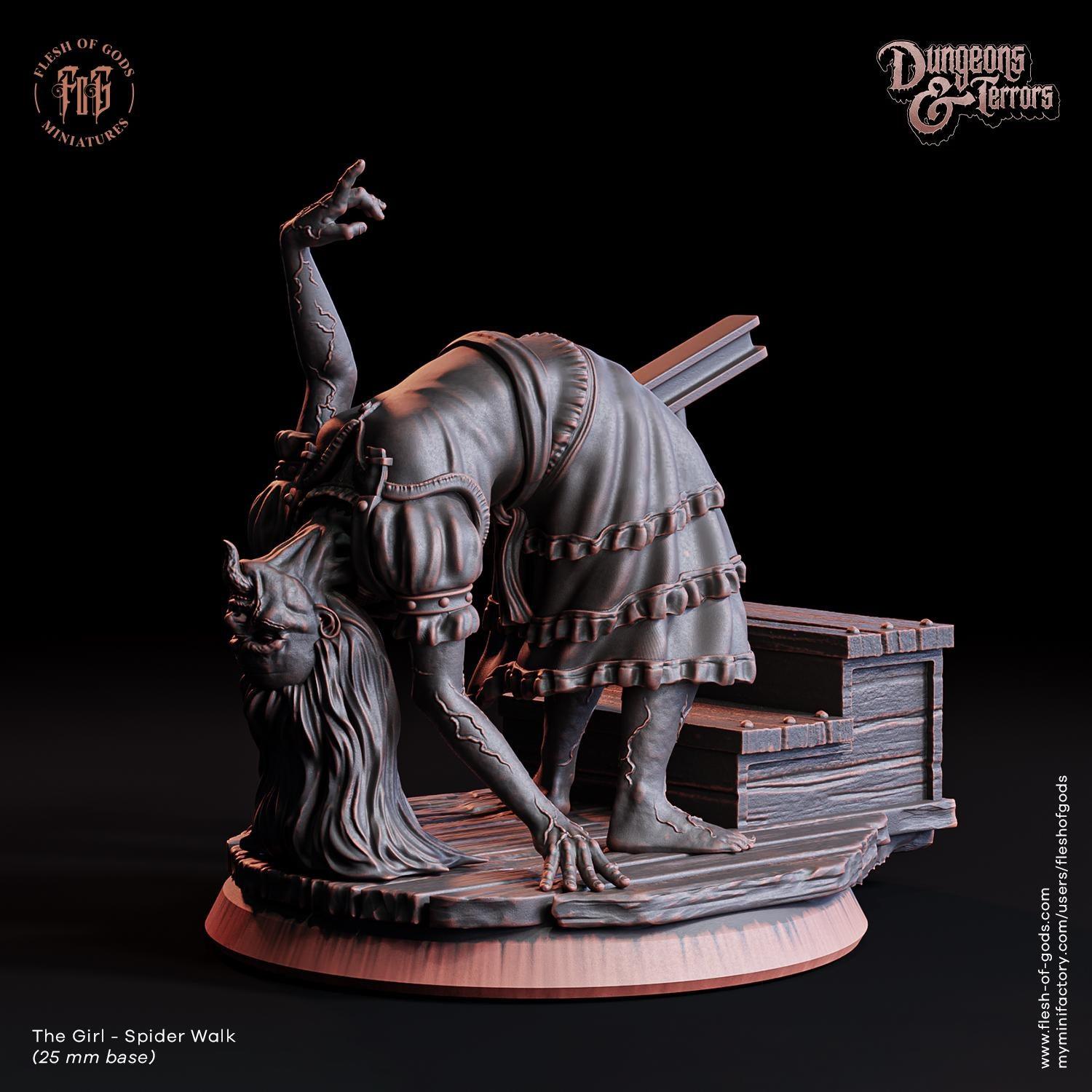 The Girl – Bed Miniature | Possessed Child Horror | 32mm Scale - Plague Miniatures