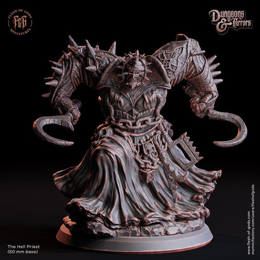 The Hell Priest Miniature | Cenobite Horror Icon | 50mm Base - Plague Miniatures