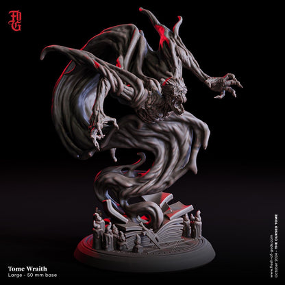 Tome Wraith Miniature | Demon Aberration Monster Figurine | 50mm Base - Plague Miniatures