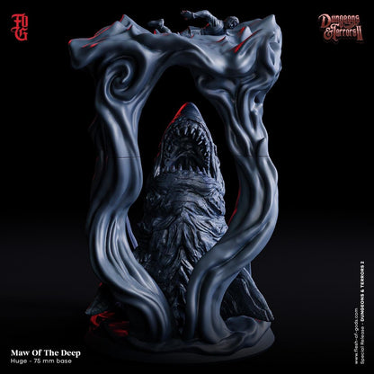 Maw of the Deep Miniature | Sea Terror Monster | 75mm Base