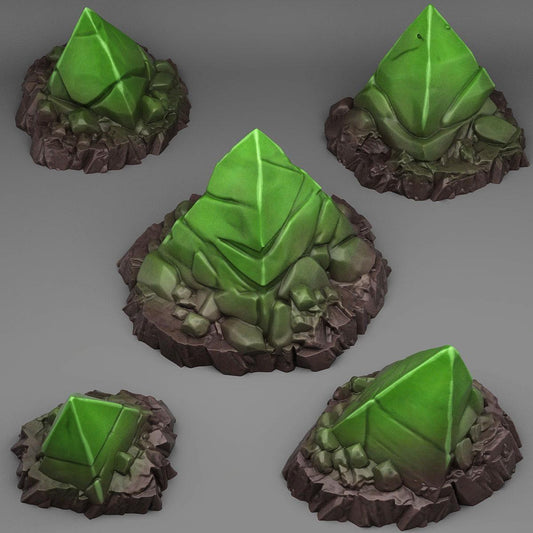 Alien Shard Wargaming Terrain | Sharp Rock Miniature Set | 28mm or 32mm scale