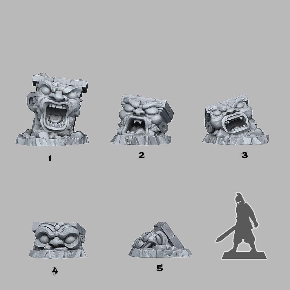 Cursed Totem Miniatures | Stone Ruins Wargaming Terrain Prop | 28mm or 32mm scale