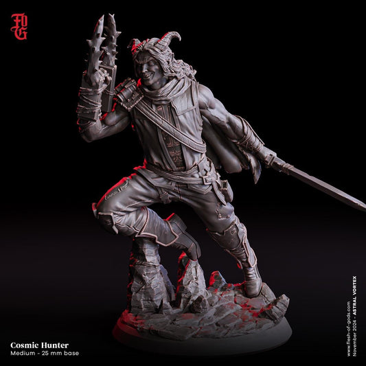 Cosmic Hunter Demon Ranger | Monster Miniature from the Beyond | 32mm Scale or 75mm Scale