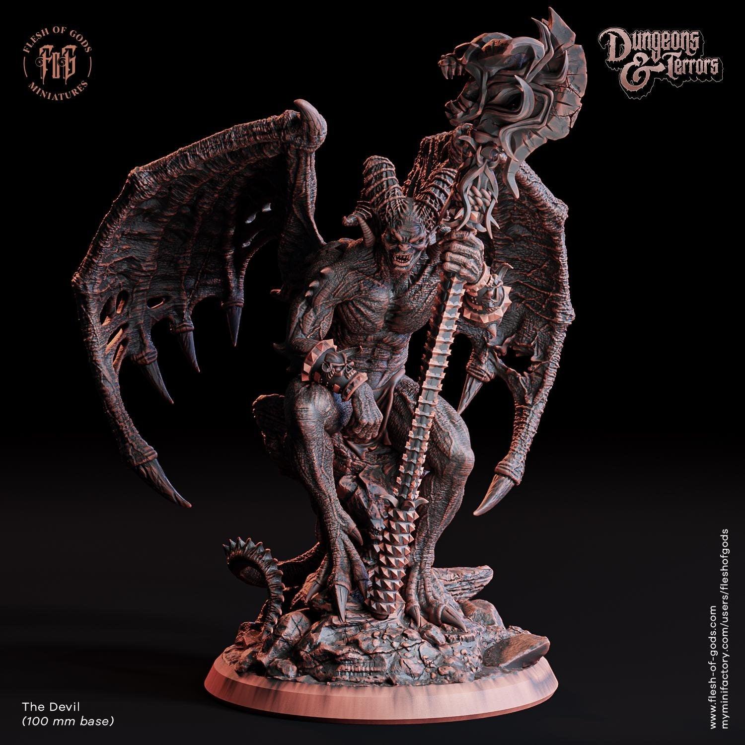 The Devil Resin Bust Statue | Demonic Monster Bust - Plague Miniatures