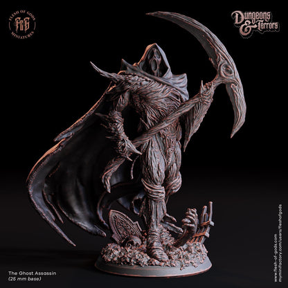 Ghost Assassin Resin Bust Statue | Death Reaper Horror Decor - Plague Miniatures