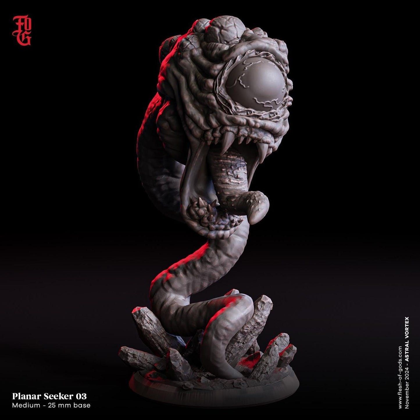 Planar Seeker Miniature | Alien Horror Monster Figurine | 32mm Scale