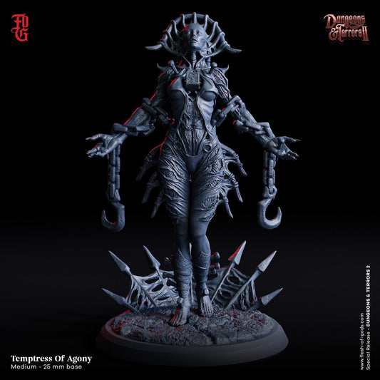 Temptress of Agony Miniature | Twisted Spirit of Pain | 32mm Scale - Plague Miniatures