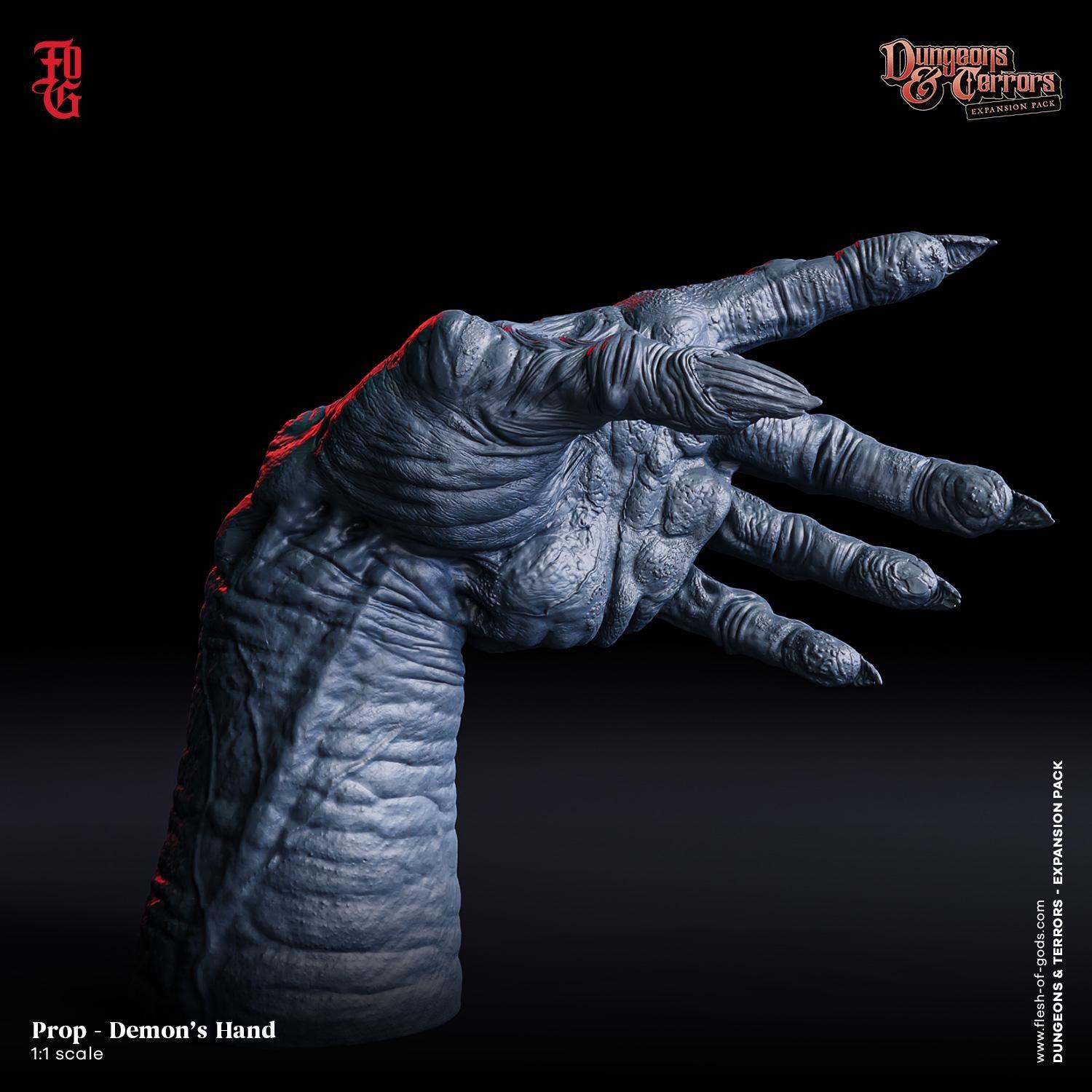 Demon Hand Prop Miniature | Large Resin Statue Figurine for Nerdy Decor - Plague Miniatures