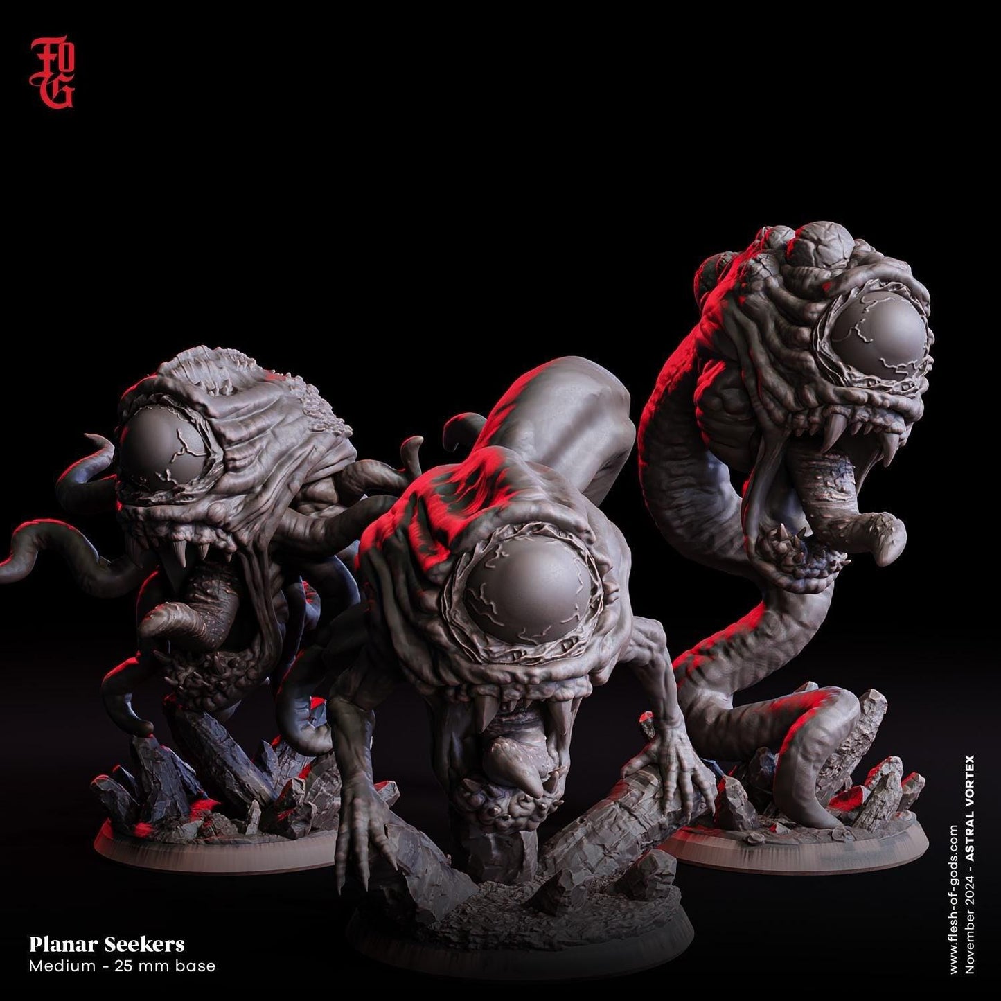 Cyclopean Planar Seeker Miniature | Eldritch Monster from the Void | 32mm Scale