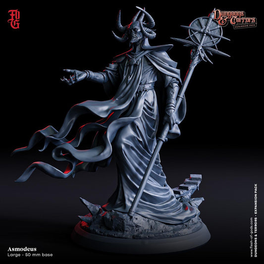 Asmodeus Monster Miniature | Large Archdevil Fiend Demon Figurine | 50mm Base - Plague Miniatures