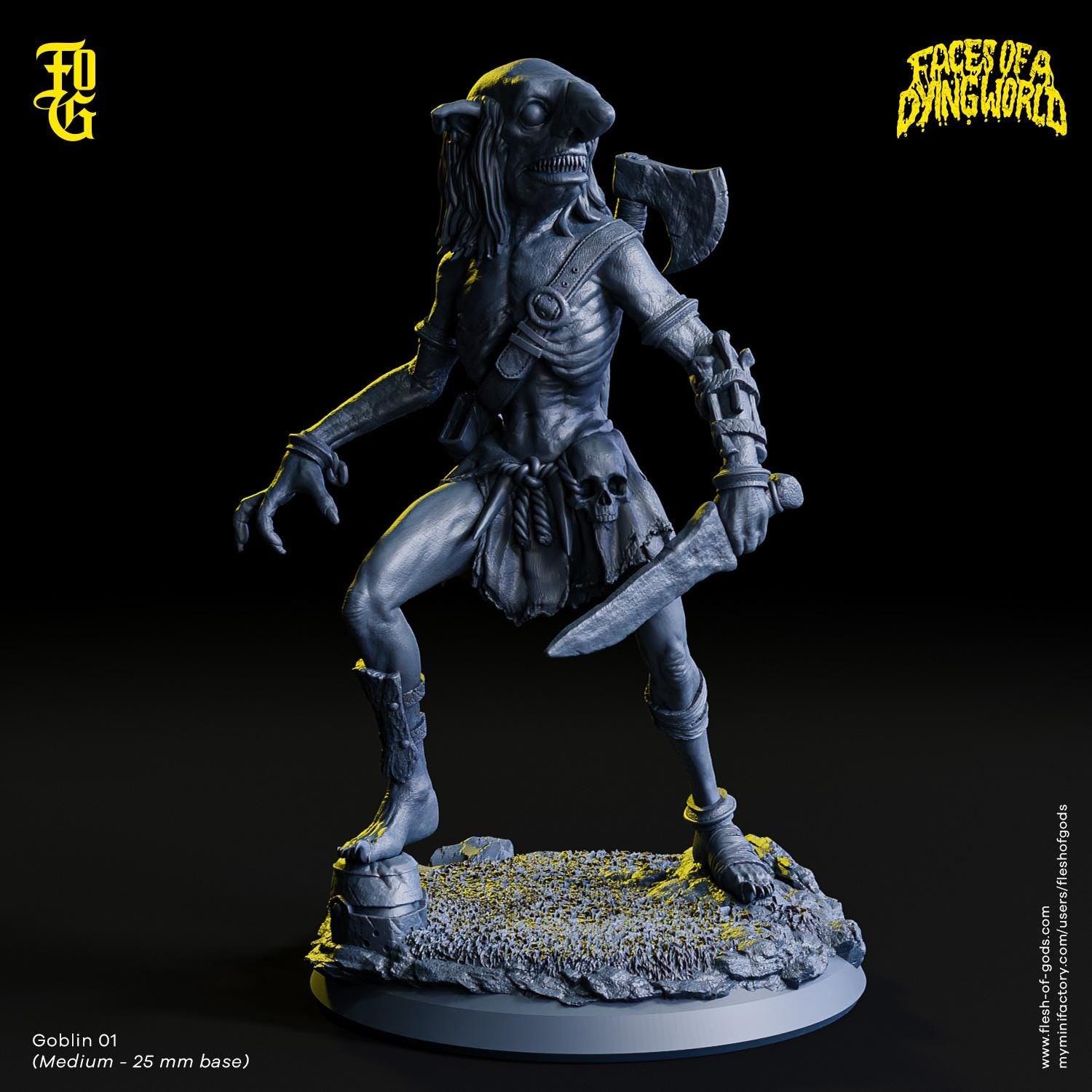 MÖRK BORG Goblin Miniature Monster Miniature for Mork Borg | 32mm Scale | Dungeons and Dragons DnD 5e Dungeon Master Campaign Miniature - Plague Miniatures