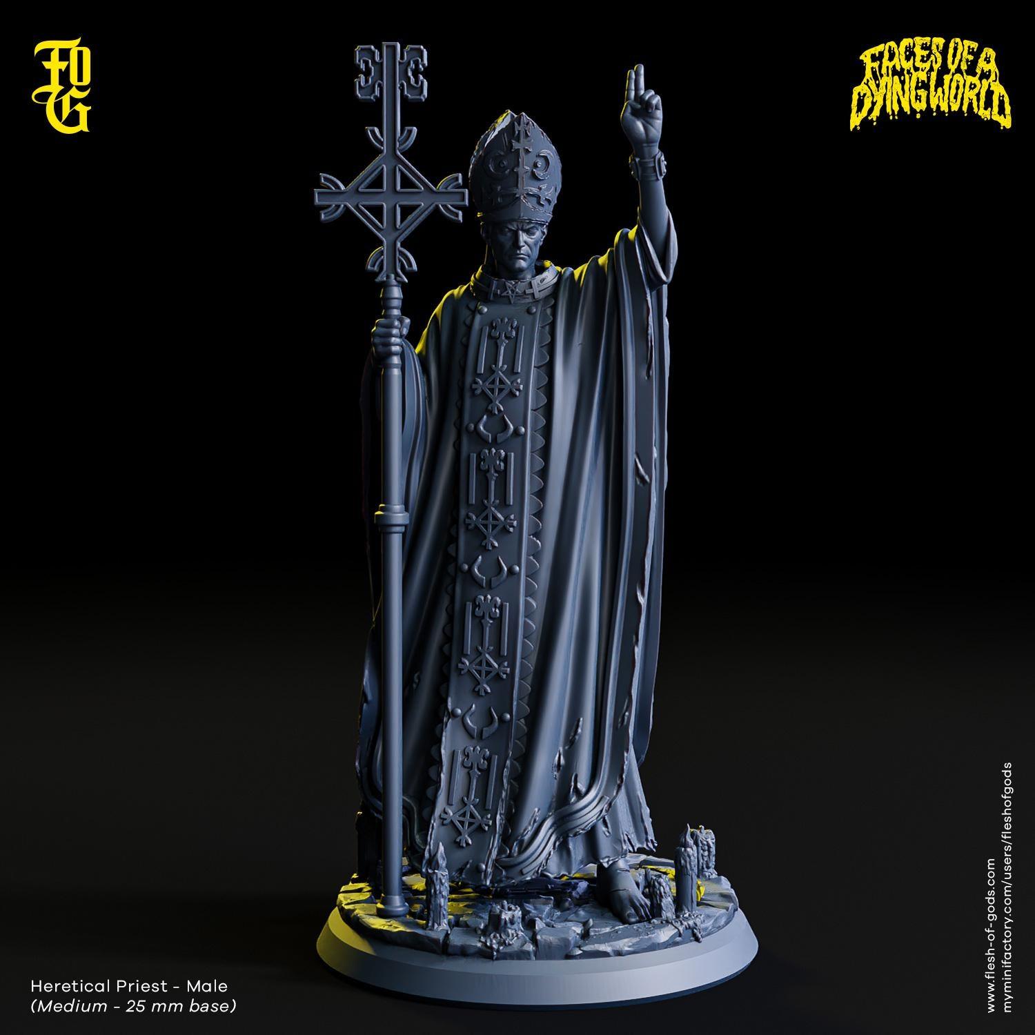 MÖRK BORG Heretical Priest Miniature Heretic Healer for Mork Borg | 32mm Scale | Dungeons and Dragons DnD 5e - Plague Miniatures